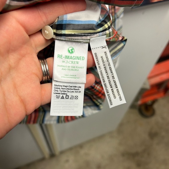 J. Crew Plaid Button Down Shirt - Red, Blue, White - Picture 4 of 7